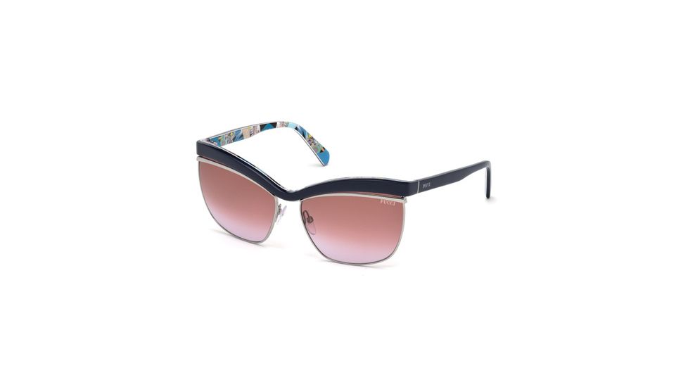 Emilio Pucci EP0009 Sunglasses - Turquoise Frame Color, Gradient Lens Color