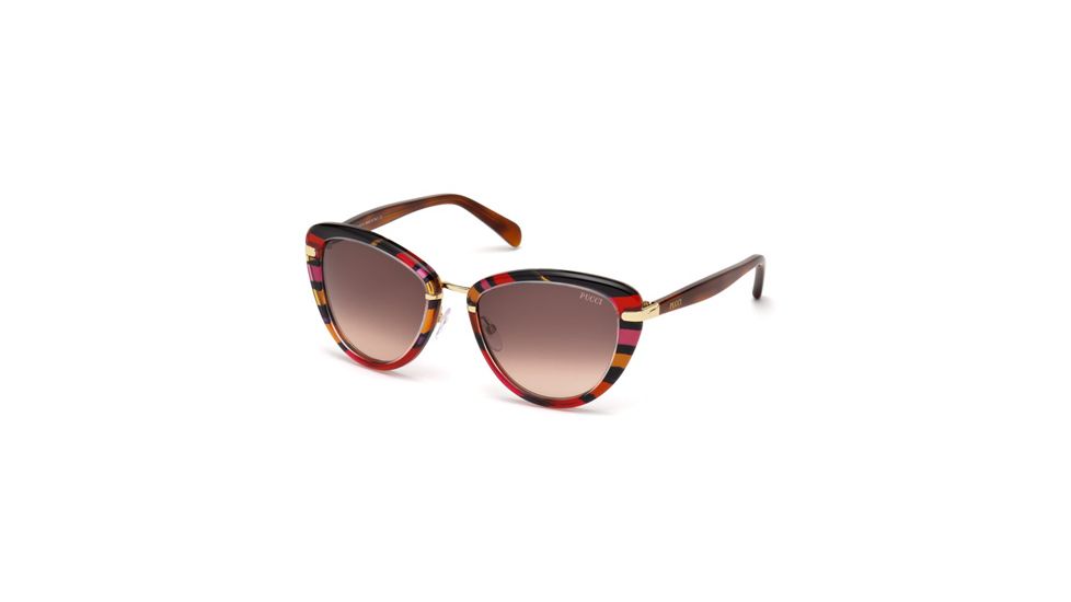 Emilio Pucci EP0011 Sunglasses - Fuxia Frame Color, Gradient Brown Lens Color