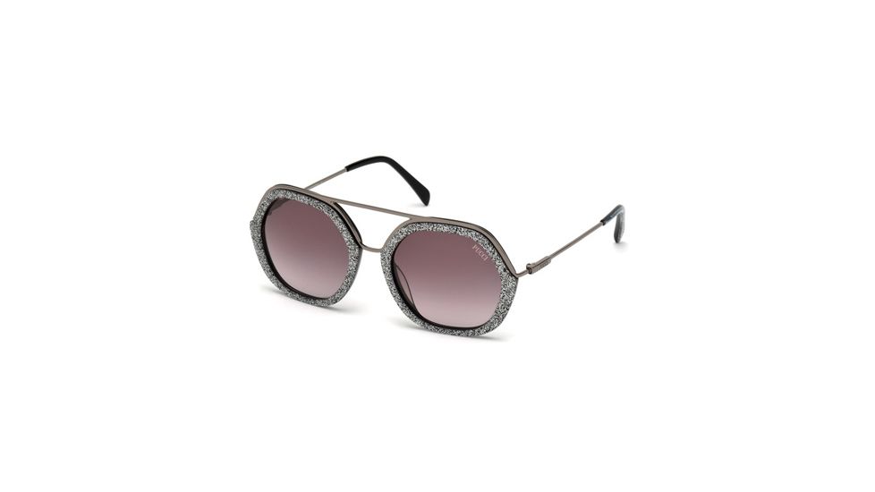 Emilio Pucci EP0014 Sunglasses - Crystal Frame Color, Gradient Bordeaux Lens Color