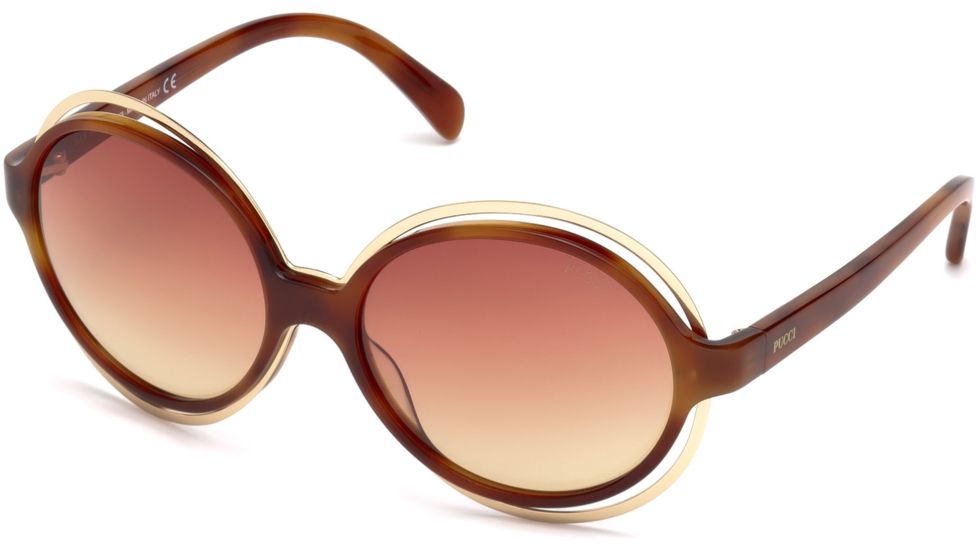 Emilio Pucci EP0055 Sunglasses - Blonde Havana Frame Color, Gradient Lens Color