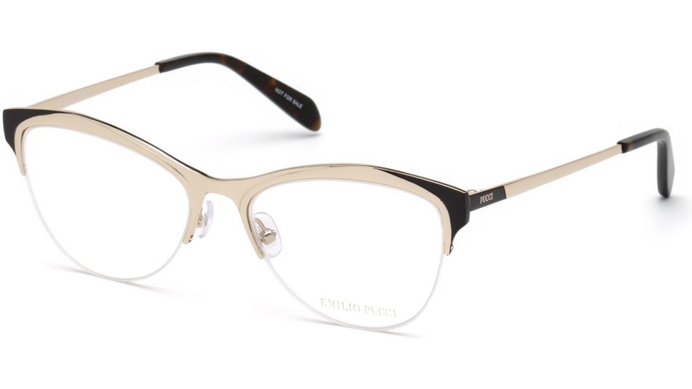 Emilio Pucci EP5073 Eyeglass Frames - Shiny Rose Gold Frame Color