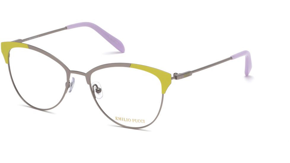 Emilio Pucci EP5087 Eyeglass Frames - Shiny Light Ruthenium Frame Color