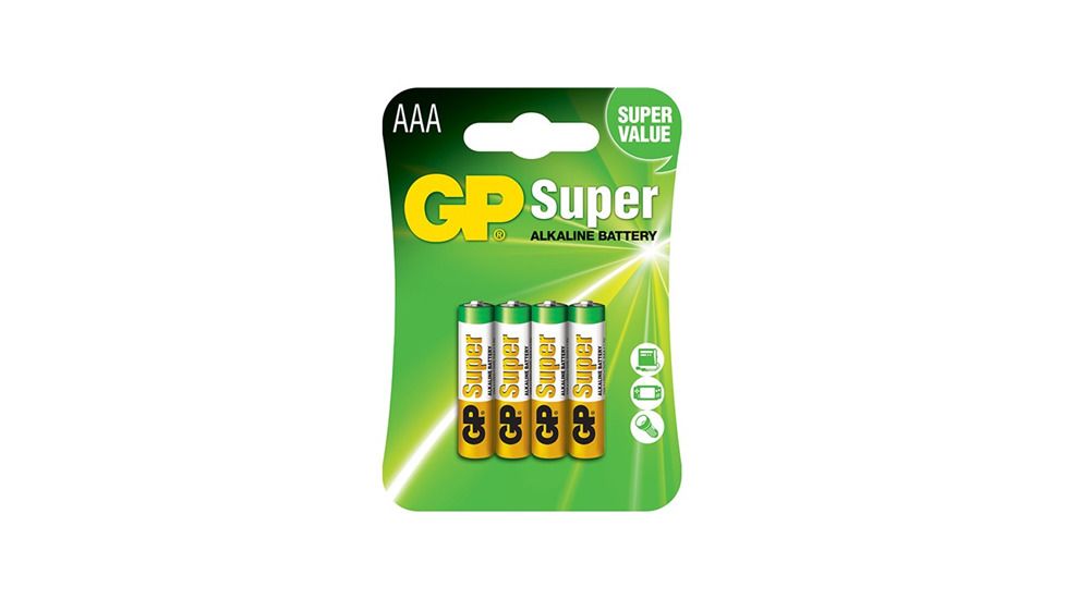 GP AAA Super alkaline battery, 4pk carded