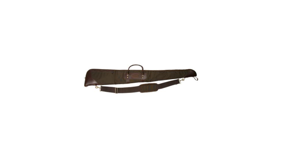 Envelop Cases Mississippi 52in Loden Leather Deluxe Gun Case, Brass/Loden Binding 801102
