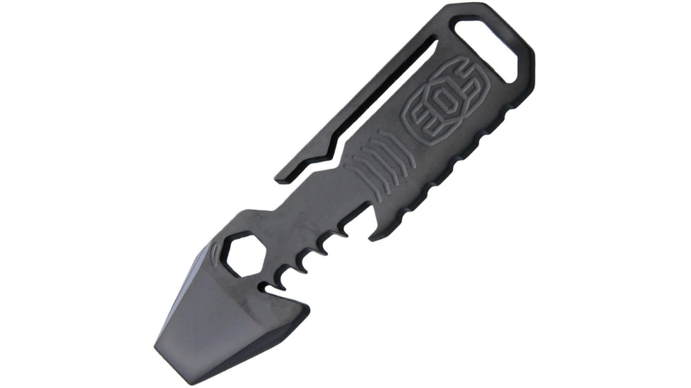 EOS Mini Shark Multi Tool DLC, 3in Overall, Bottle Opener L Screwdriver Tip L Wrench L Pry Bar L Pocket Clip L Lanyard Loop, EOS006