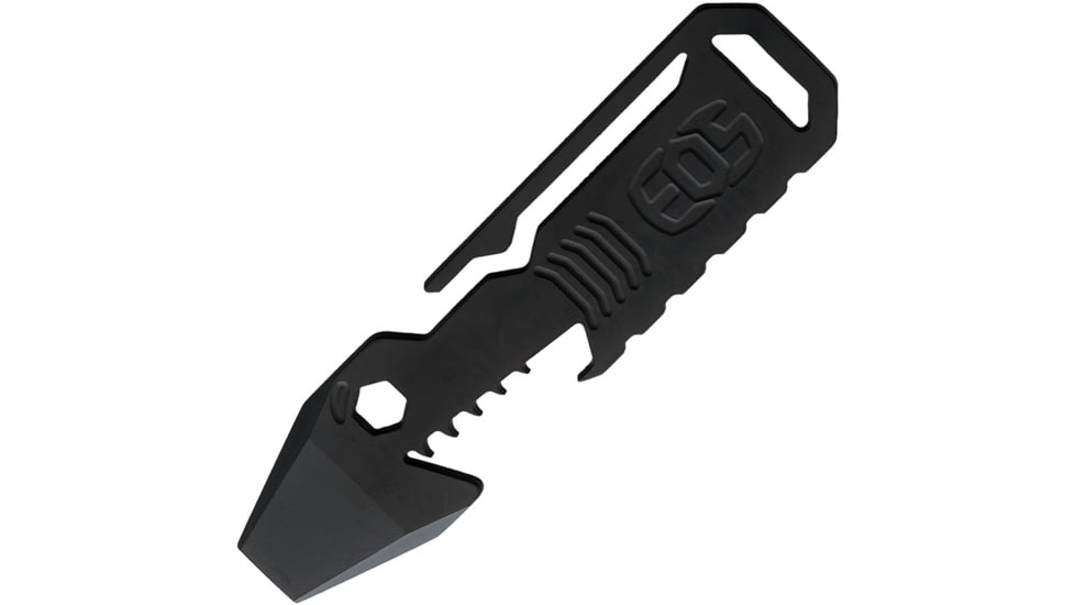 EOS Shark Multi Tool DLC, 4in Overall, Bottle Opener L Pry Bar L Screwdriver Tip L Wrench L Pocket Clip L Lanyard Loop, EOS005