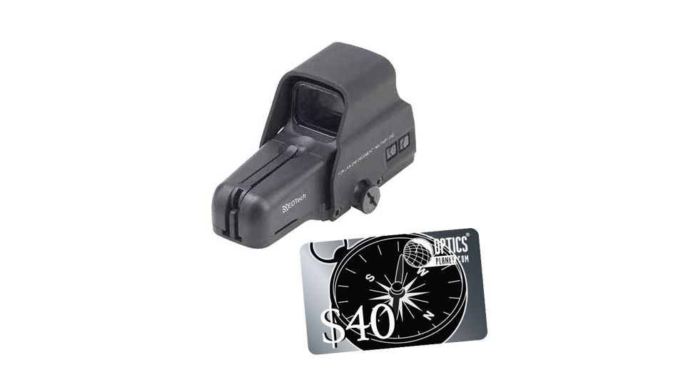 Eotech 516 A65 Holographic Weapon Sight, Black, 1 MOA Reticle with FREE 40 OpticsPlanet.com Gift Certificate