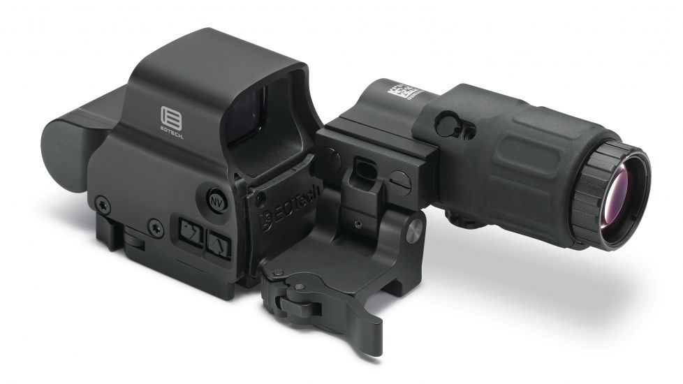Demo,Eotech Holographic Weapon Sight, EXPS3-4 HWS 65 MOA Ring with 4 Dots, G33 magnifier and Switch to Side Mount with Quick Detach