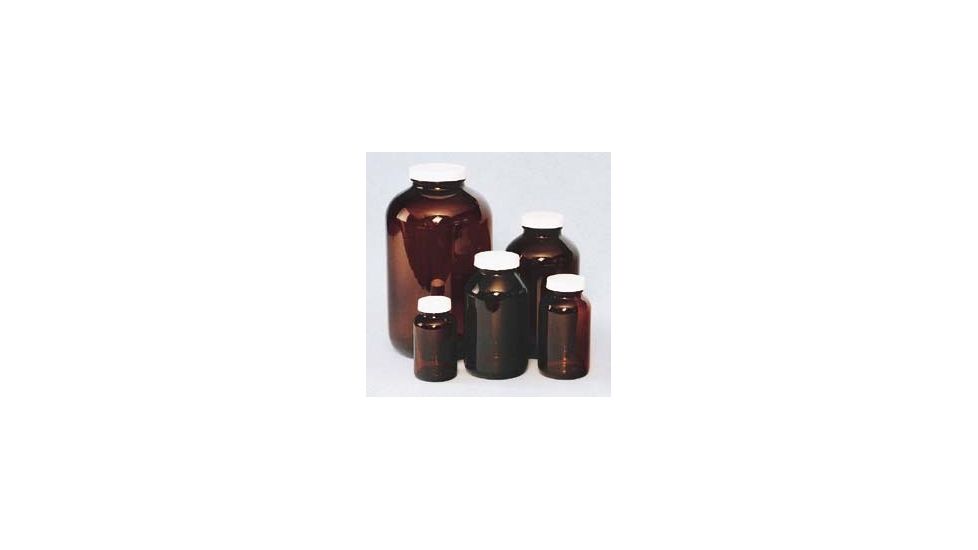 Ep Scientific Wide Mouth Packers, Case of 1, Amber Glass, With Caps, Ep Scientific Products Level 3, 322-16AWS