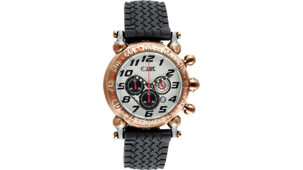 Equipe E105 Balljoint Mens Watch - Rosegold Case, White Dial, Rubber Strap