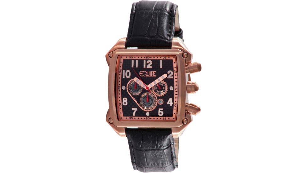 Equipe E504 Bumper Mens Watch - Leather Strap, Rosegold Case