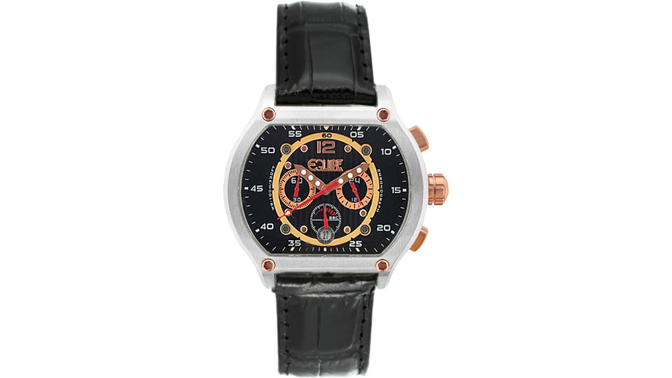 Equipe E710 Dash Watches - Men's - 48mm Case, Quartz Movement, Black/Silver/Rose Gold, One Size, EQUE710