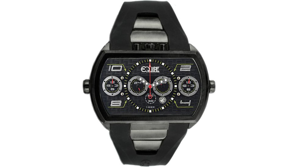 Equipe E902 Dash Xxl Mens Watch - Black Bezel, Black Dial w/ Black Circle