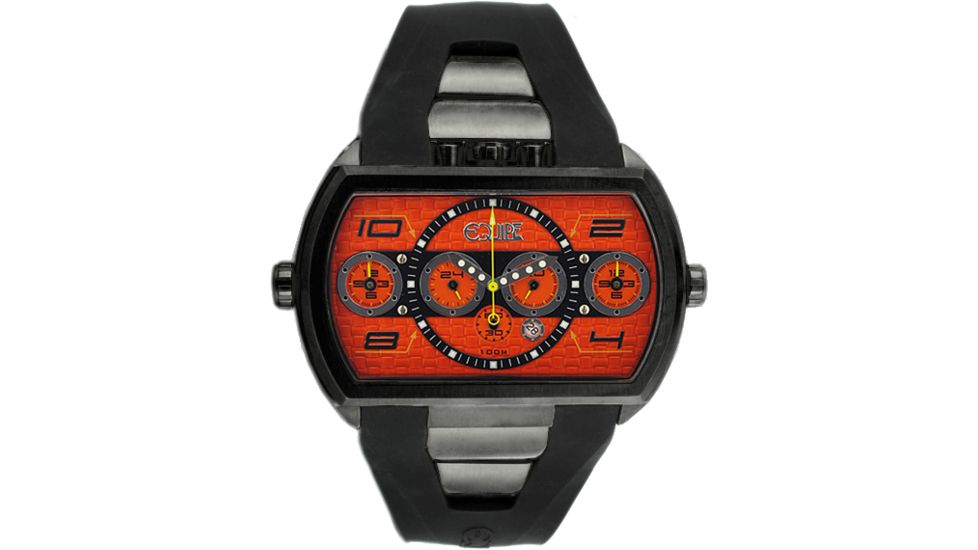 Equipe E907 Dash Xxl Mens Watch - Black Bezel, Red Dial w/ Black Circle