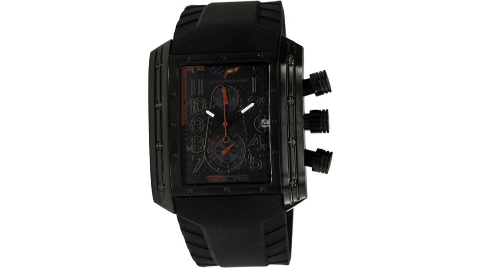 Equipe Ev402 Corvette Z06 Mens Watch - All Black - Rubber Strap