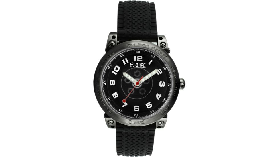 Equipe Q201 Hub Watches - Men's - 48mm Case, Quartz, Black, One Size, EQUQ207