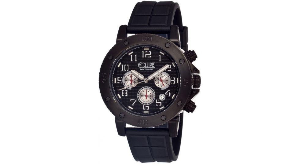 Equipe Tritium Tube Watches - Men's, Black/White, One Size, EQUET401