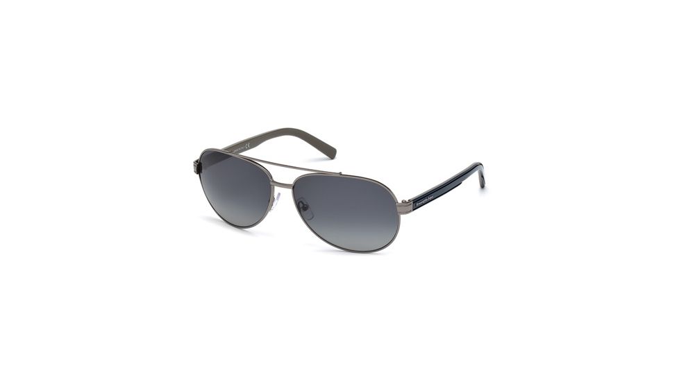 Ermenegildo Zegna EZ0004 Sunglasses - Shiny Gunmetal Frame Color