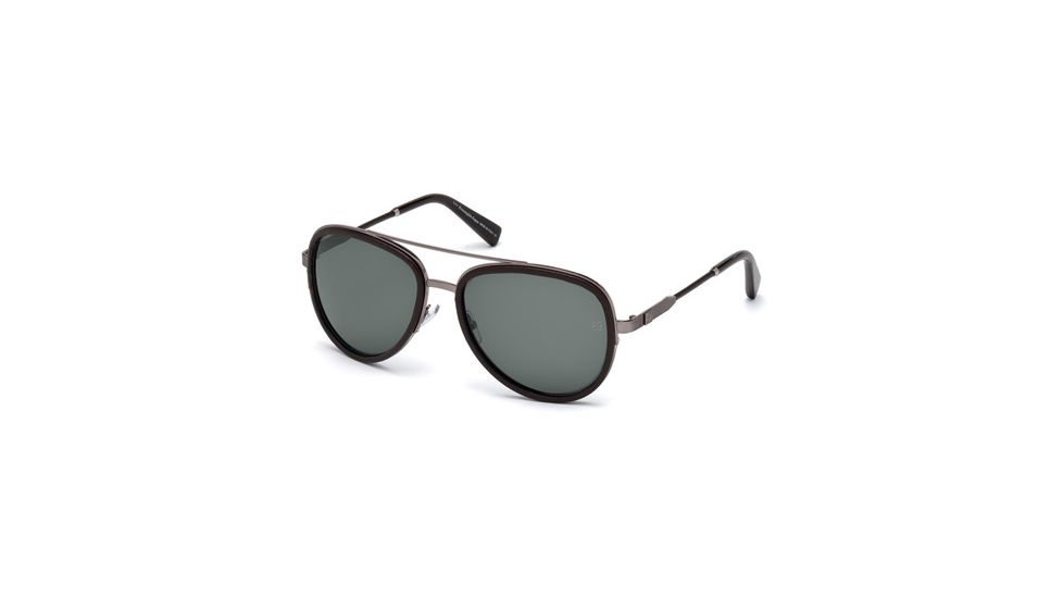 Ermenegildo Zegna EZ0008 Sunglasses - Shiny Dark Ruthenium Frame Color
