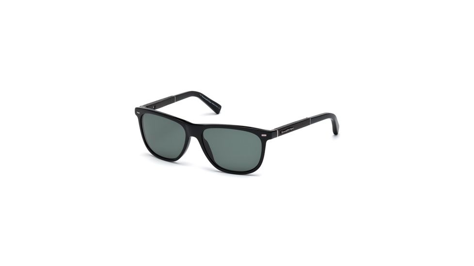 Ermenegildo Zegna EZ0009 Sunglasses - Shiny Black Frame Color