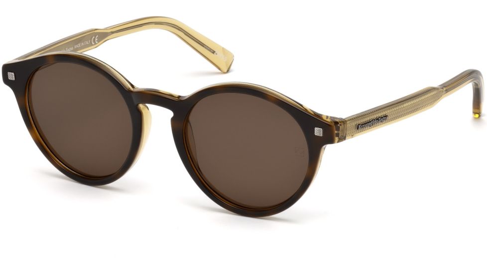 Ermenegildo Zegna EZ0063 Sunglasses - Havana Frame Color