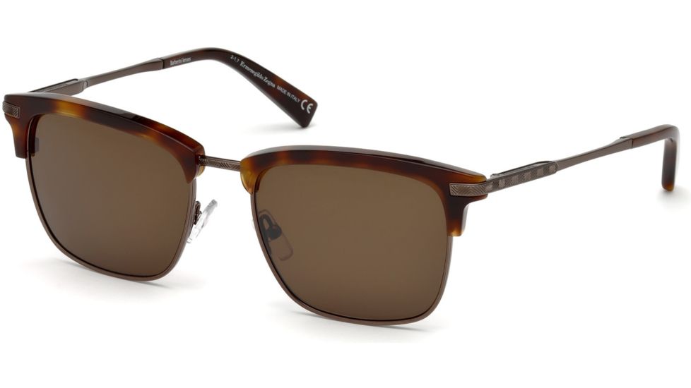 Ermenegildo Zegna EZ0092 Sunglasses - Dark Havana Frame Color