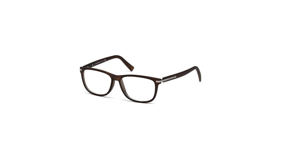 Ermenegildo Zegna EZ5005 Eyeglass Frames - Matte Dark Brown Frame Color
