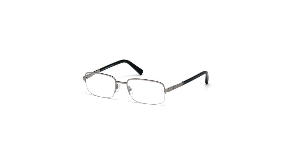 Ermenegildo Zegna EZ5011 Eyeglass Frames - Shiny Light Ruthenium Frame Color