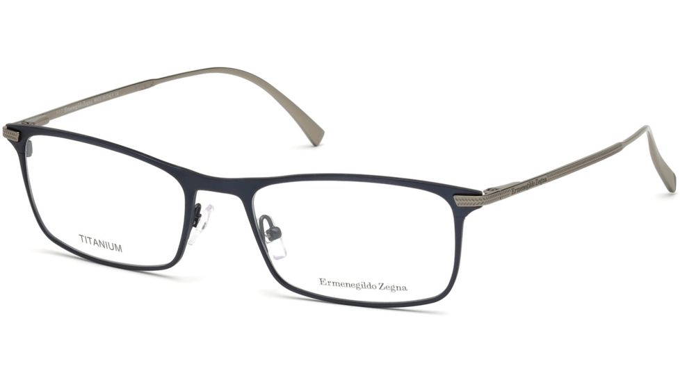 Ermenegildo Zegna EZ5110 Eyeglass Frames - Matte Blue Frame Color, Matte Blue Lens Color