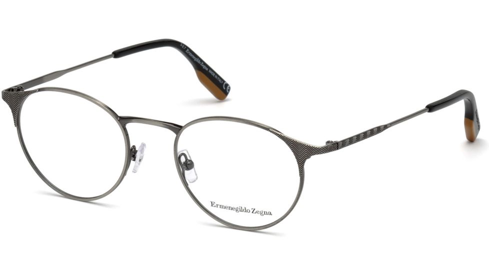 Ermenegildo Zegna EZ5123 Eyeglass Frames - Shiny Gumetal Frame Color, Shiny Gumetal Lens Color