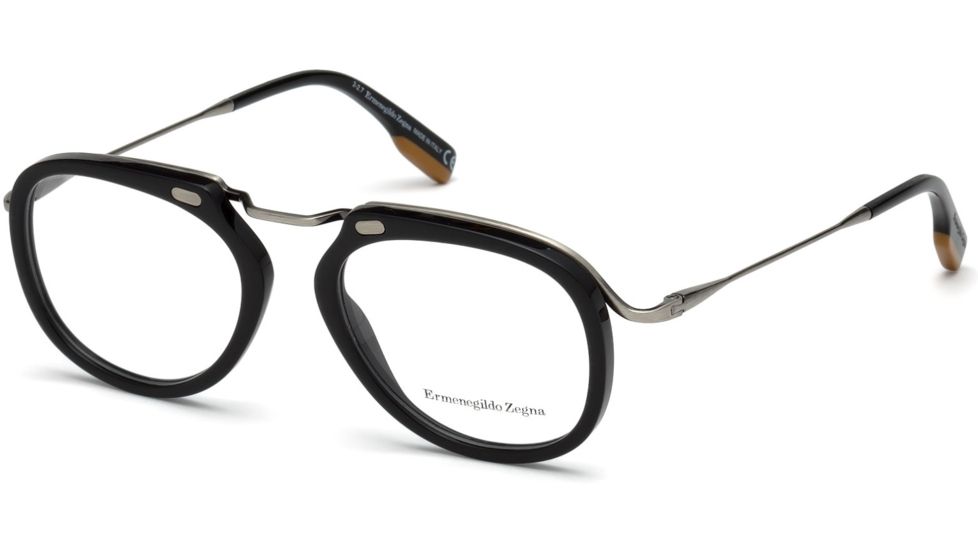 Ermenegildo Zegna EZ5124 Eyeglass Frames - Shiny Black Frame Color