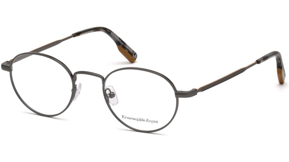 Ermenegildo Zegna EZ5132 Eyeglass Frames - Shiny Gumetal Frame Color, Shiny Gumetal Lens Color