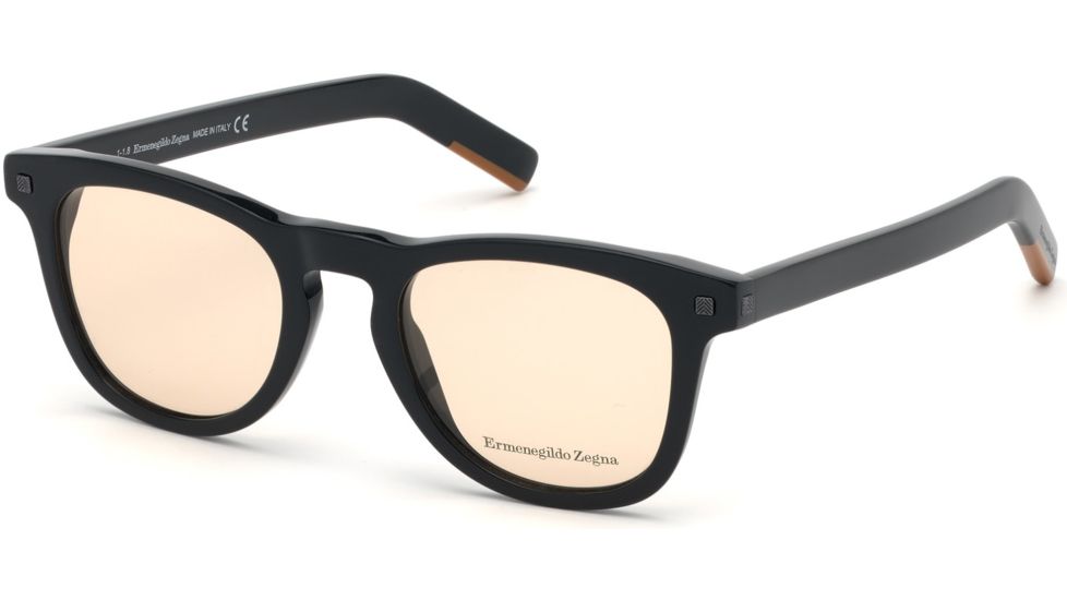 Ermenegildo Zegna EZ5137 Eyeglass Frames - Shiny Black Frame Color, Shiny Black Lens Color