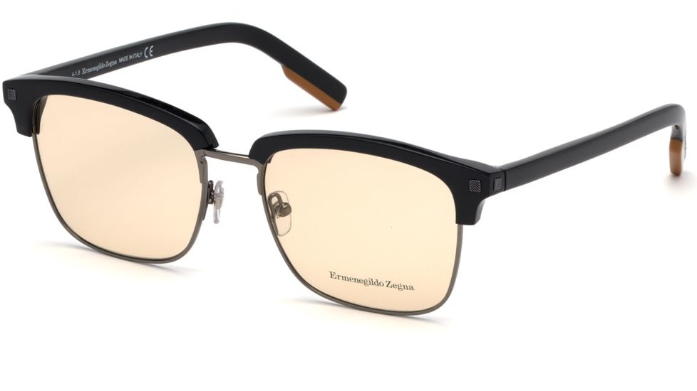 Ermenegildo Zegna EZ5139 Eyeglass Frames - Shiny Black Frame Color