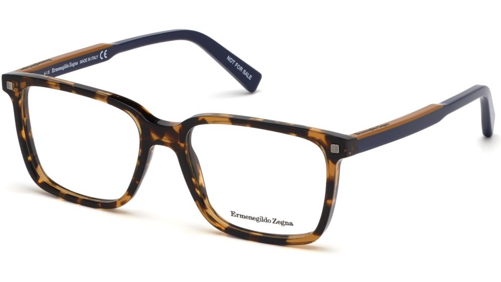 Ermenegildo Zegna EZ5145 Eyeglass Frames - Coloured Havana Frame Color, Coloured Havana Lens Color