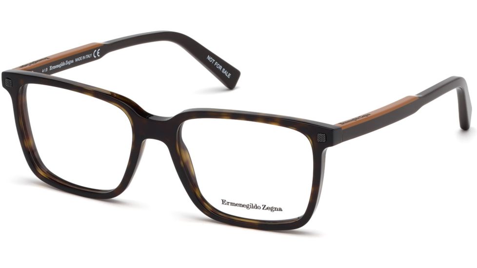 Ermenegildo Zegna EZ5145 Eyeglass Frames - Dark Havana Frame Color, Dark Havana Lens Color