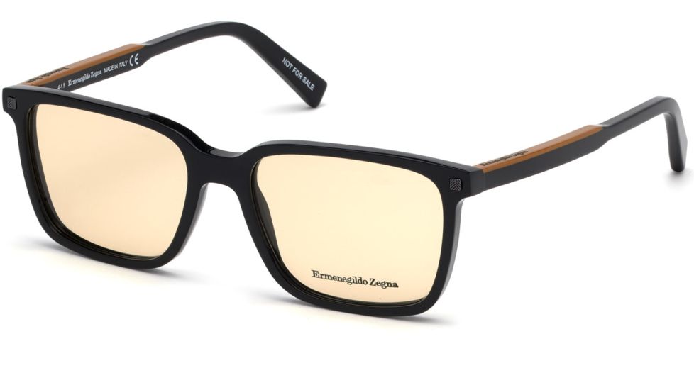 Ermenegildo Zegna EZ5145 Eyeglass Frames - Shiny Black Frame Color, Shiny Black Lens Color