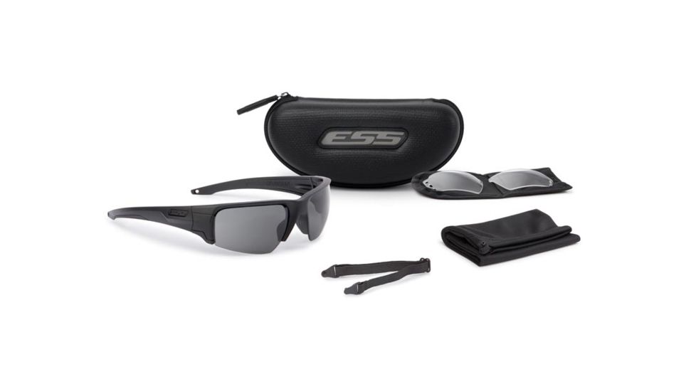 ESS Crowbar Subdued Logo Sunglasses Kit, Black Frame, Small-to-Medium EE9019-01