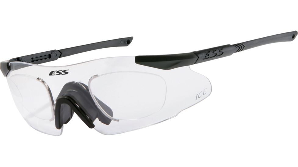 ESS P-2B Prescription Lens Carrier, Clear Plastic Frame in ICE Safety Goggles (goggles not included)