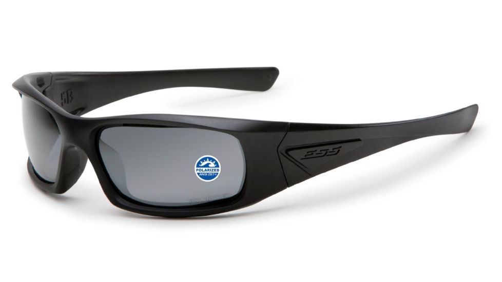 ESS Sunglasses 5B Black Frame/Polarized Mirrored Gray Lens EE9006-03