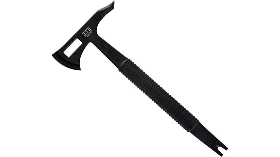 ETE CBT Combat Breaching Tool, 7.5 black oxide coated 440 stainless axe head wit, Black TPR handle, ETEK1501