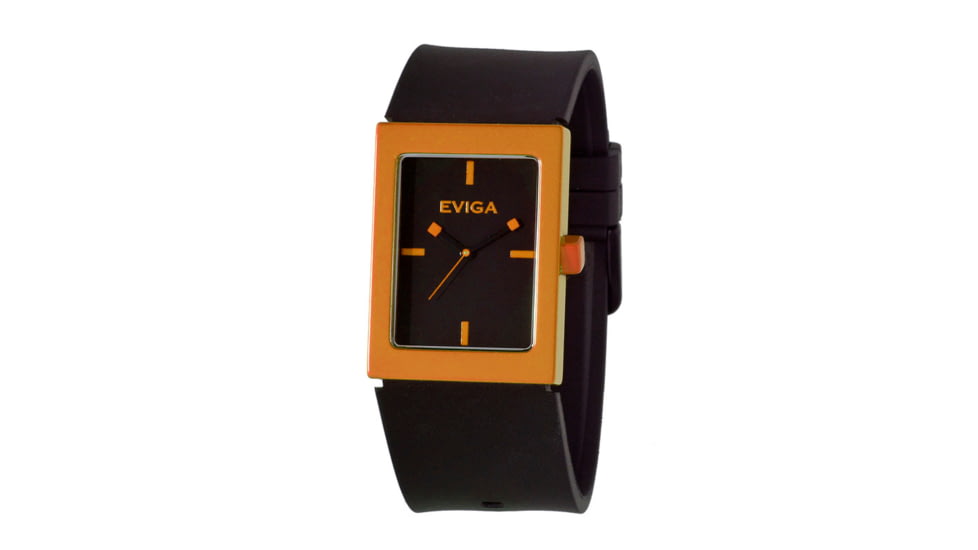 Eviga Rk0109 Ruta Mens Watch - Black Band, Orange Bezel