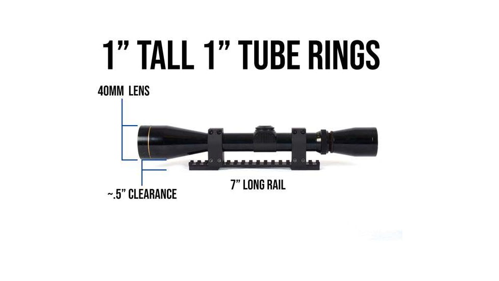 Evolution Gun Works Practical Ring Set, 1in diam, 1in High, Aluminum, 60200
