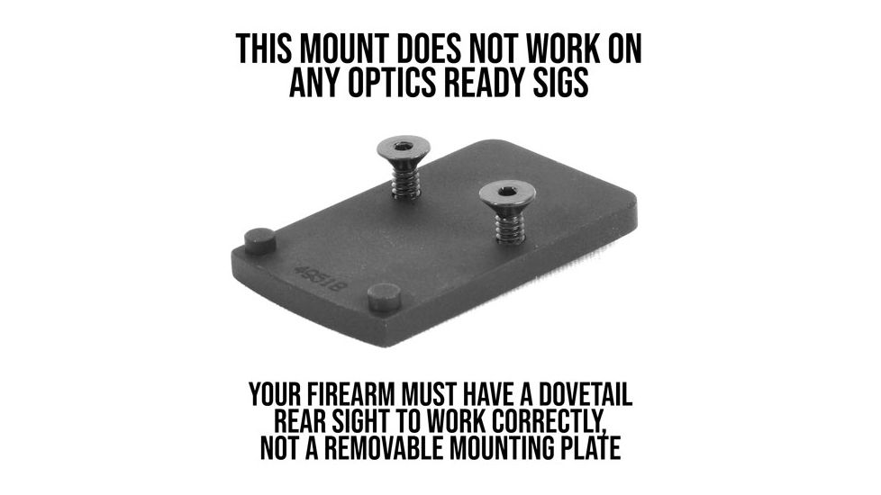Evolution Gun Works Trijicon RMR Sight Mount for Sig P220-229, 320, 1.780 in, Aluminum, Matte Black Hardcoat, 49518