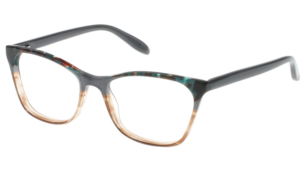Exces 3139 Bifocal Prescription Eyeglasses, Olive Mottled/Crystal-Brown Frame, EX3139497BI