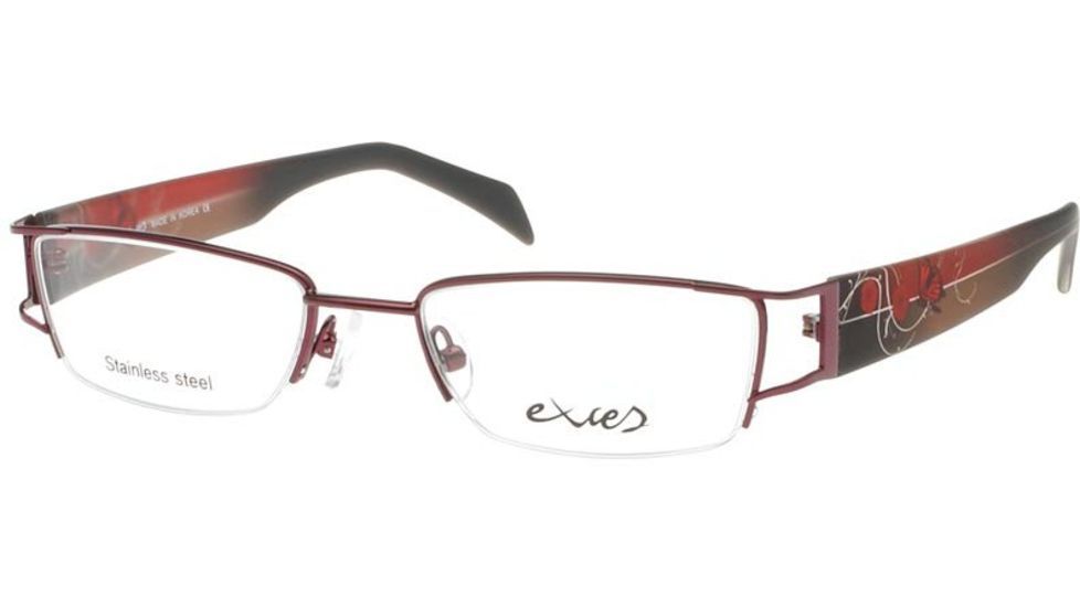 Exces Eyeglasses 3054 with Lined Bifocal Rx Prescription Lenses, Select Frame Color Burgundy Frame