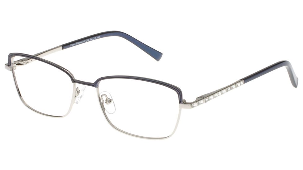 Exces Princess 142 Bifocal Prescription Eyeglasses, Navy/Silver Frame, EXP142205BI