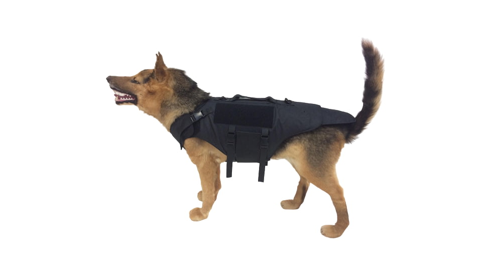 ExecDefense USA Dog Canine, K9 Bulletproof Vest, Black, Large Size, Larger Breeds, E-BEDV-L