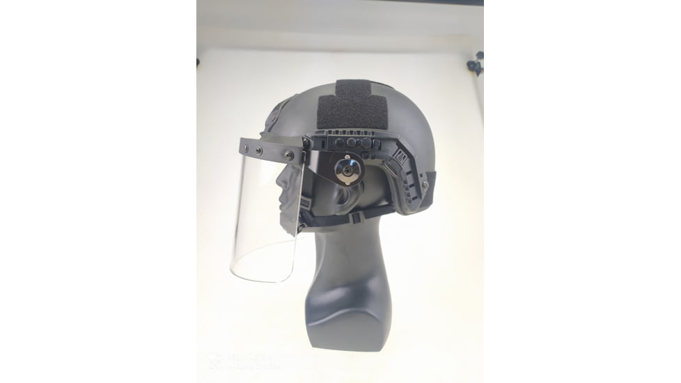 ExecDefense USA Riot Visor, Compatible PASGT / MICH Helmet, Transparent, Universal Size, E-RV-C