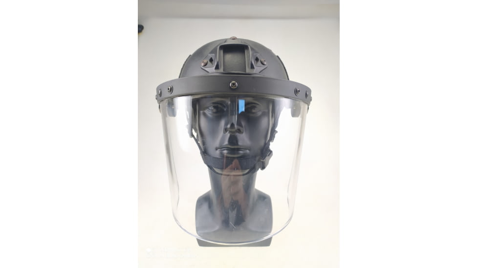 ExecDefense USA Riot Visor, Compatible PASGT / MICH Helmet, Transparent, Universal Size, E-RV-C